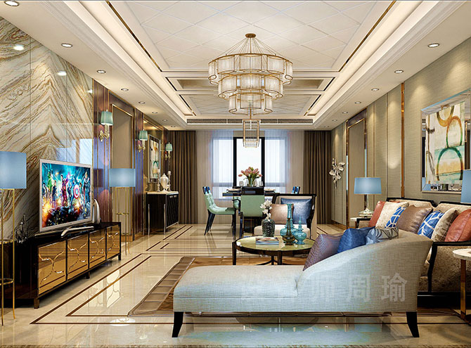 外国一吸黄片世纪江尚三室两厅168平装修设计效果欣赏